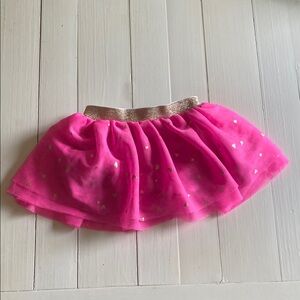 Cat & Jack Pink Skirt with Gold Hearts Baby Skirt